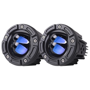 Éclairage LED automobile, projecteur bi-LED, lentille bleue, 6000K, lampes matricielles, étanches, feux de travail, projecteurs auto - Product Image 1