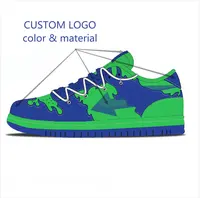 Sepatu Kets Logo Kasual Sneakers Tinggi Sepatu Jalan Pria untuk Pria dan Wanita