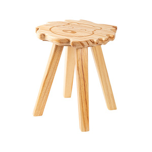 Children's Solid Wood <b>Stool</b> Modern Minimalist Design For Kids Play Area With Wood Wax Oil Finish - Product Image 2