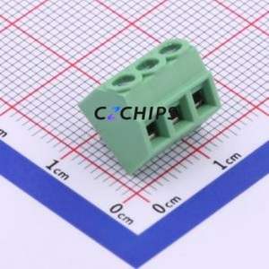 DG381S-3.81-03P-14-00A(H) Screw Terminal Block Through hole Component (THT),P=3.81mm Connector 1x3P 3.81mm Green Through Hole - Product Image 1