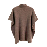 Pull en laine 100% à col roulé mi-haut pour femme, style décontracté et ample, design de créateur, vente en gros directe d'usine chinoise