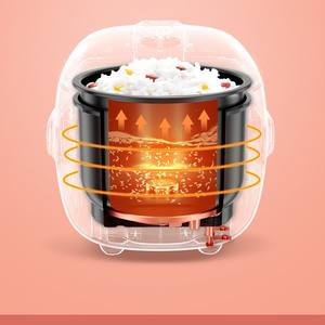 Olla Arrocera Midea de 3L, Mini, Inteligente, Eléctrica, en Forma de Tambor, Blanca, para 1-2 Personas, con Función de Reserva - Product Image 4