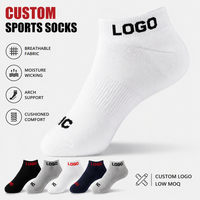 Chaussettes de sport en bambou blanc et noir avec logo personnalisé OEM, emballage inclus, chaussettes de basketball en coton de haute qualité, couleur rouge