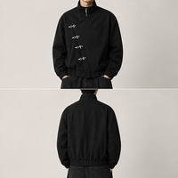 Veste bomber surdimensionnée de style chinois personnalisée, légère, coupe-vent, en tissu 100% polyester