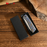 Couteau de poche de chasse tactique d'extérieur OEM lame en acier 14C28N manche en acier G10 couteau pliant d'autodéfense pour camping et randonnée