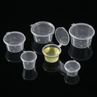 Gobelet à sauce en plastique PP transparent, jetable, recyclable, résistant aux micro-ondes et au congélateur, avec logo personnalisé OEM, pour usage domestique ou en restaurant