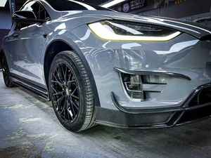 Pièces automobiles de qualité supérieure pour <span class=keywords><strong>Tesla</strong></span> <span class=keywords><strong>Model</strong></span> <span class=keywords><strong>X</strong></span> 16-20 mise à niveau Kit de carrosserie de réglage de Style RZ lèvre avant diffuseur arrière jupes latérales en Fiber de carbone - Product Image 3