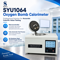 Calorimètre à bombe à oxygène LCD entièrement automatique SYU1064, analyseur de combustible, testeur de valeur calorifique pour cimenterie et carburant