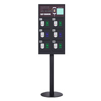 Oferta Especial: Casillero de Carga para Celulares Wlan W-CL09 con 6 Compartimentos, Cierre Manual, Cerradura Electrónica, Acero Laminado en Frío, Publicitario