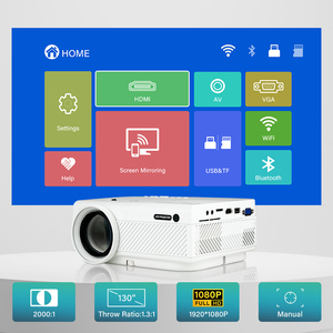 Giá rẻ Full HD 300Ansi Chất lượng cao phổ biến sử dụng nhà cơ bản và màn hình chia sẻ phiên bản hướng dẫn tập trung chiếu - Product Image 2