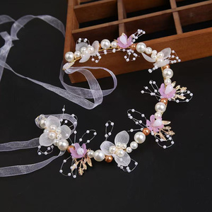 Fascette <span class=keywords><strong>per</strong></span> capelli <span class=keywords><strong>per</strong></span> bambine con foglie e fiori, accessori dolci <span class=keywords><strong>per</strong></span> capelli da <span class=keywords><strong>matrimonio</strong></span> - Product Image 4