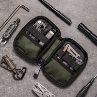 Dompet Saku EDC Kecil, Tempat Kartu, Tempat Koin, Organizer EDC untuk Peralatan Multifungsi