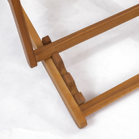 Vente en gros 2025 chaise longue pliable de style moderne en bois confortable à 4 niveaux et réglable en hauteur pour villa de plage en plein air