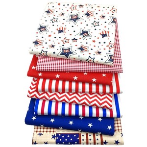 New Star Stripe Independent Pattern Pure Cotton Twill Fabric DIY <b>Patchwork</b> Cloth For Household Bedding Sewing - Product Image 5