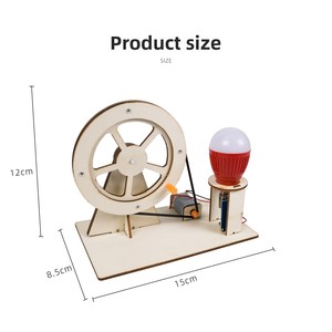 Generador Manual para Niños, Kit <span class=keywords><strong>de</strong></span> Experimentos Científicos DIY para Estudiantes <span class=keywords><strong>de</strong></span> Primaria, Modelo <span class=keywords><strong>de</strong></span> Ensamblaje <span class=keywords><strong>de</strong></span> Madera - Product Image 2