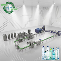 Usine complète d'embouteillage d'eau 20000BPH CGF40-40-12 Ligne clé en main Souffleuse de bouteilles Remplisseuse RO Étiqueteuse Palettiseuse CE ISO