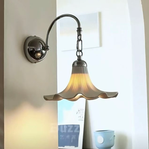 Lampade da Parete <span class=keywords><strong>in</strong></span> Ceramica Stile Francese Antico con LED 3000K Luce Calda, Garanzia di 3 Anni - Per Testata del Letto, Soggiorno, Corridoio, Balcone - Product Image 3