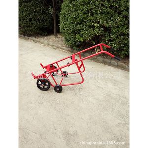 Oil Drum <b>Trolley</b> <b>Four</b> <b>Wheel</b> Steel Industrial Heavy Duty Red Powder Coated Single Layer - Product Image 3