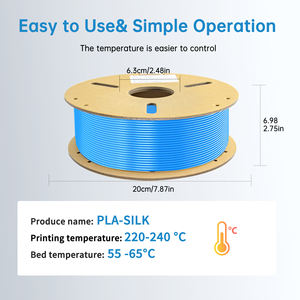 Premium New Top 330m Longitud 1kg Netweight SILK SKY BLUE Moldura Varillas de plástico Impresión 3D 1kg 1,75mm Color azul cielo - Product Image 6