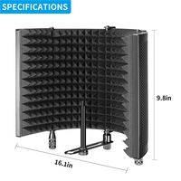 Supports et supports professionnels de podcast de cabine vocale d'enregistrement de microphone en métal et en plastique