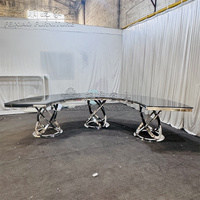 Table Serpentine Métallique Moderne la Plus Vendue – Vente en Gros Usine de Mobilier de Mariage et Ensembles de Salle à Manger Commerciale pour Banquets et Événements