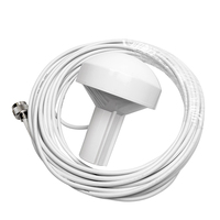 Antenne de base active GPS GNSS marine avec fréquence 1575,42 MHz, gain 28 dB, polarisation circulaire droite, câble RG58 de 10 m