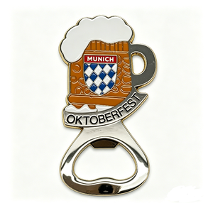 Custom Zinc Alloy Soft Enamel Beer Mug Opener with Magnetic Back Love & Music Themes Halloween Beer Festival Souvenir - Product Image 1
