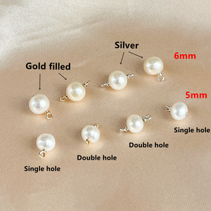 ジュエリーネックレスチャームコネクタ用新スタイル14kゴールド充填<span class=keywords><strong>5mm</strong></span>淡水パールペンダント - Product Image 2