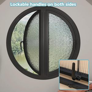 <span class=keywords><strong>Finestra</strong></span> Rotonda a Mezzaluna, <span class=keywords><strong>Finestra</strong></span> in Vetro Rotonda a Incasso, Profili in Alluminio per Finestre e Porte in Alluminio - Product Image 5