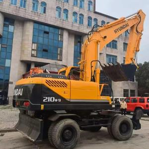 Excavadora de ruedas Hyundai usada de baja hora de trabajo, excavadora de ruedas Hyundai usada de 21 toneladas, excavadora de segunda mano Hyundai 210w-9 a la venta - Product Image 1