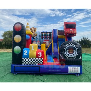 Structure gonflable sur le thème des courses avec feux de circulation et trophée pour événements automobiles pour enfants et locations de fêtes <span class=keywords><strong>Grand</strong></span> <span class=keywords><strong>Prix</strong></span> - Product Image 1
