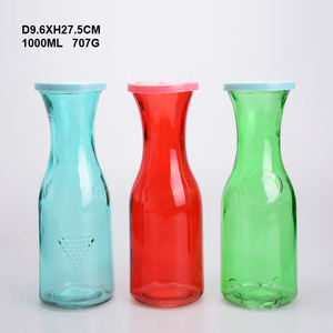 Botella <span class=keywords><strong>de</strong></span> Agua <span class=keywords><strong>de</strong></span> Vidrio <span class=keywords><strong>de</strong></span> Boca Ancha <span class=keywords><strong>de</strong></span> 1 Litro al <span class=keywords><strong>por</strong></span> <span class=keywords><strong>Mayor</strong></span>, Garrafa <span class=keywords><strong>de</strong></span> Vidrio para Jugo y Leche con Tapa <span class=keywords><strong>de</strong></span> Plástico - Product Image 2