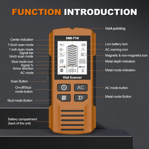 HW-710-H नए 7 में 1 दीवार स्टड फिंडर स्कैनर दीवार धातु लकड़ी के तार तार तार डिटेक्टर - Product Image 6