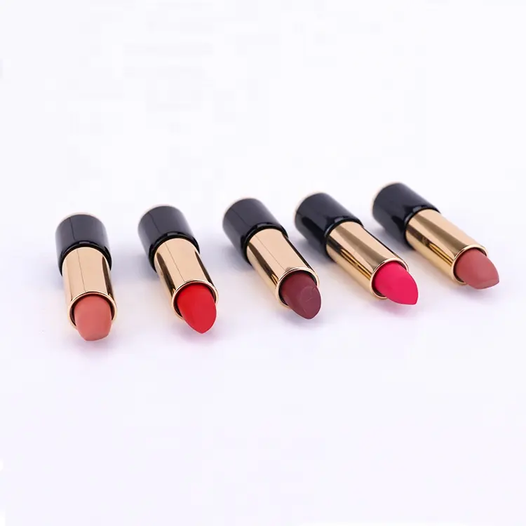 Lipstik mewah krim Matte merah kosmetik Label pribadi kualitas tinggi lipstik tahan air tahan lama untuk kulit gelap
