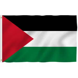 Grosir murah bendera 3x5 nasional cetak Digital poliester desain khusus 3x5 kaki semua negara spanduk bendera Palestina