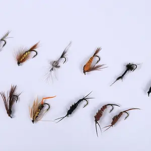 Toptan Fly Fishing sinekler alabalık bas Lures kuru ıslak karınca sinek balıkçılık Lures