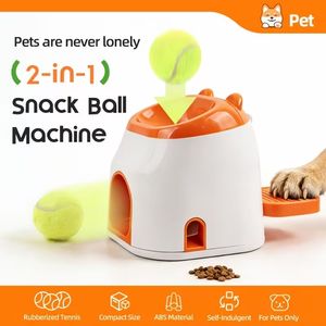 Lanceur de balles et distributeur de friandises 2-en-1 – Jouet d'entraînement interactif pour chien en plastique, facile à utiliser - Product Image 2