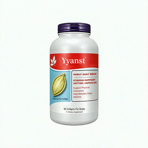 Extrait naturel de Horny Goat Weed en capsules molles pour maintenir la résistance quotidienne, l'endurance physique, la forme et la vitalité quotidienne pour les hommes - Product Image 1