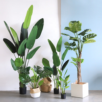 Bonsaï artificiel de bananier variegé de petite taille, de haute qualité et abordable, directement de l'usine, pour la décoration de la maison et du jardin