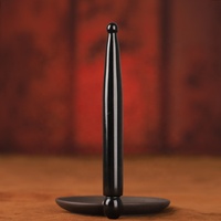 Bâton de massage en pierre de bain naturelle fait à la main, jade, cristal noir Bian, outil de massage, stylo d'acupuncture, outil de réflexologie faciale et oculaire