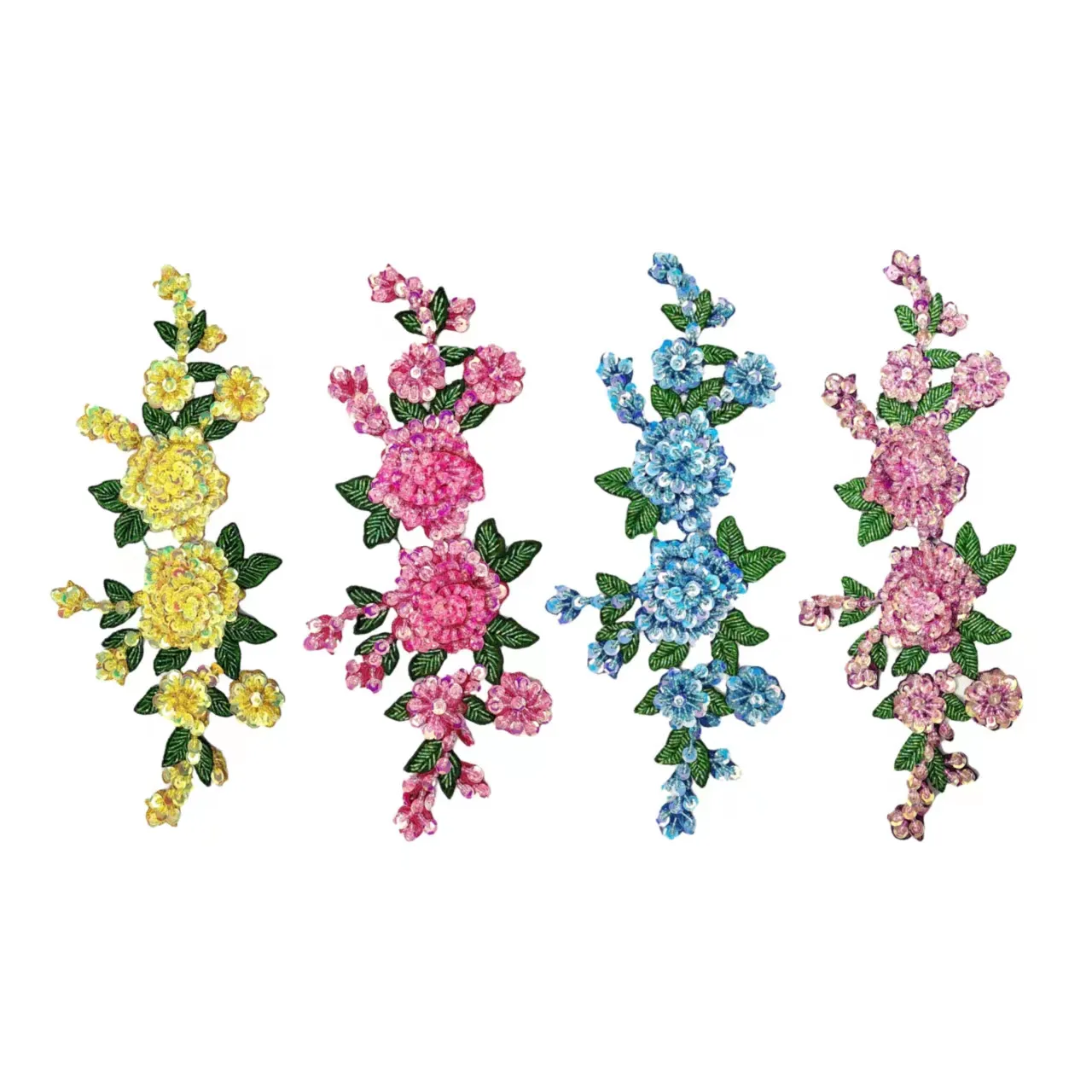 3D 자수 기술 수제 DIY 다층 자수 옷을위한 꽃 패치