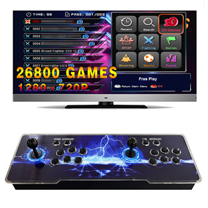 Console de jeu d'arcade 3D personnalisée 29800-en-1 avec manette de contrôle, construction en métal et acrylique, pour fêtes familiales en anglais - Product Image 1