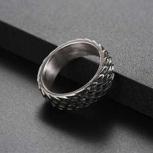 European American Retro <b>Titanium</b> Steel <b>Ring</b> Spike Pattern Unisex Fashion Jewelry Gift SA1094 - Product Image 3