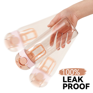 Botella Mezcladora de Proteínas de Plástico Transparente con Logotipo Personalizado, Boca Ancha, Tapa con Cierre de Seguridad de Apertura con una Mano, a Prueba de Fugas, Vaso Deportivo para Gimnasio - Product Image 3