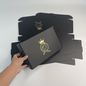 Boîtes d'expédition noires personnalisées avec logo de marque imprimé pour accessoires vestimentaires, emballages postaux en carton – Fournisseur d'usine - Product Image 2