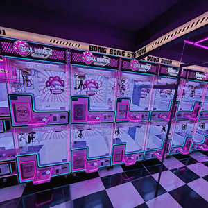 Máquina de garras comercial para juegos de arcade, operada con monedas, atrapa premios, con LED - Product Image 1