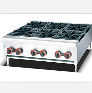 Combination Stove gas cooking range with lava grill top gas commercial 6 burner range