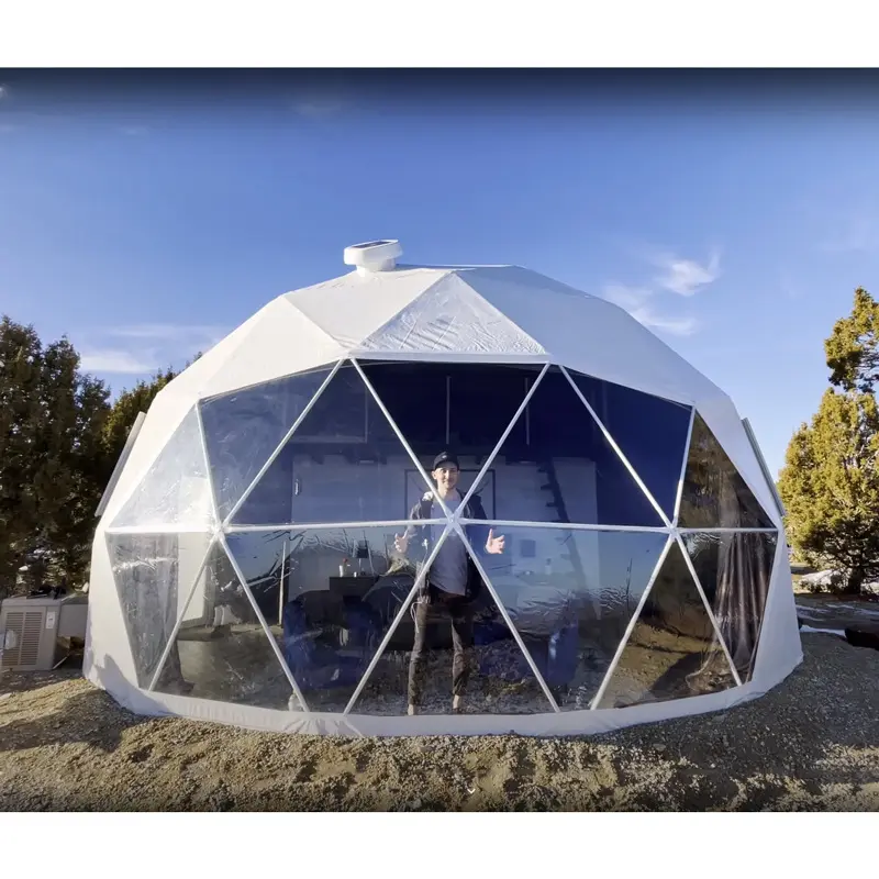 PVC Large Dome Iglu Zelt Luxus Outdoor Geodätische Kuppel geformte Hotel zelte Camping Glamping Dome Winter Proof Zelte für Veranstaltungen