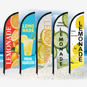 Cá Nhân In Polyester Công Ty Quảng Cáo Ngoài Trời Biểu Ngữ Nhôm Cột Cờ Không Bao Gồm Tùy Chỉnh Lông Cờ Cho Tươi - Product Image 5