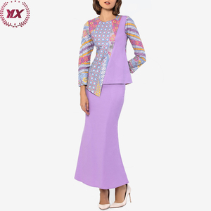 Haute qualité confortable dames robe élégante sirène à manches longues Kurung <span class=keywords><strong>Batik</strong></span> caftan décontracté crêpe pour les achats en ligne d'été - Product Image 6